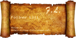 Follner Lili névjegykártya